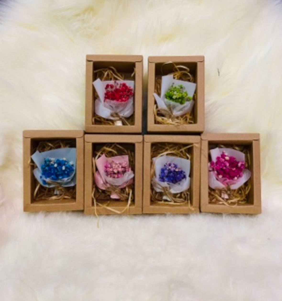 XS Mini Baby Breath Bouquet with Box