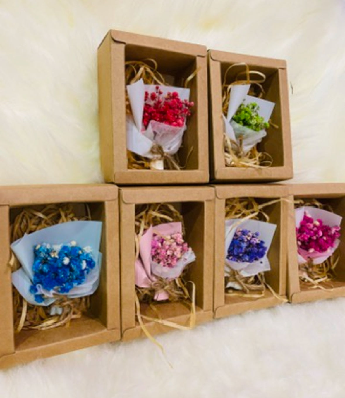 XS Mini Baby Breath Bouquet with Box