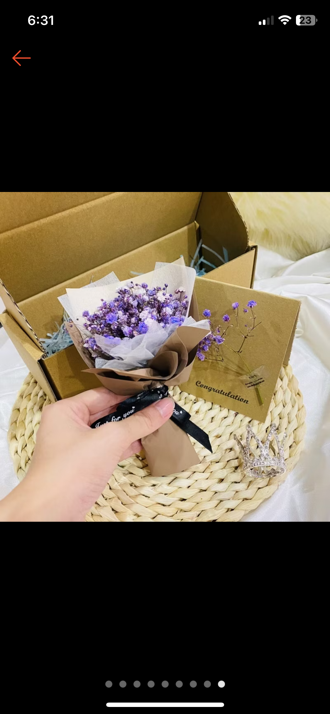 XS Mini Baby Breath Bouquet With Boxes + Wish Card