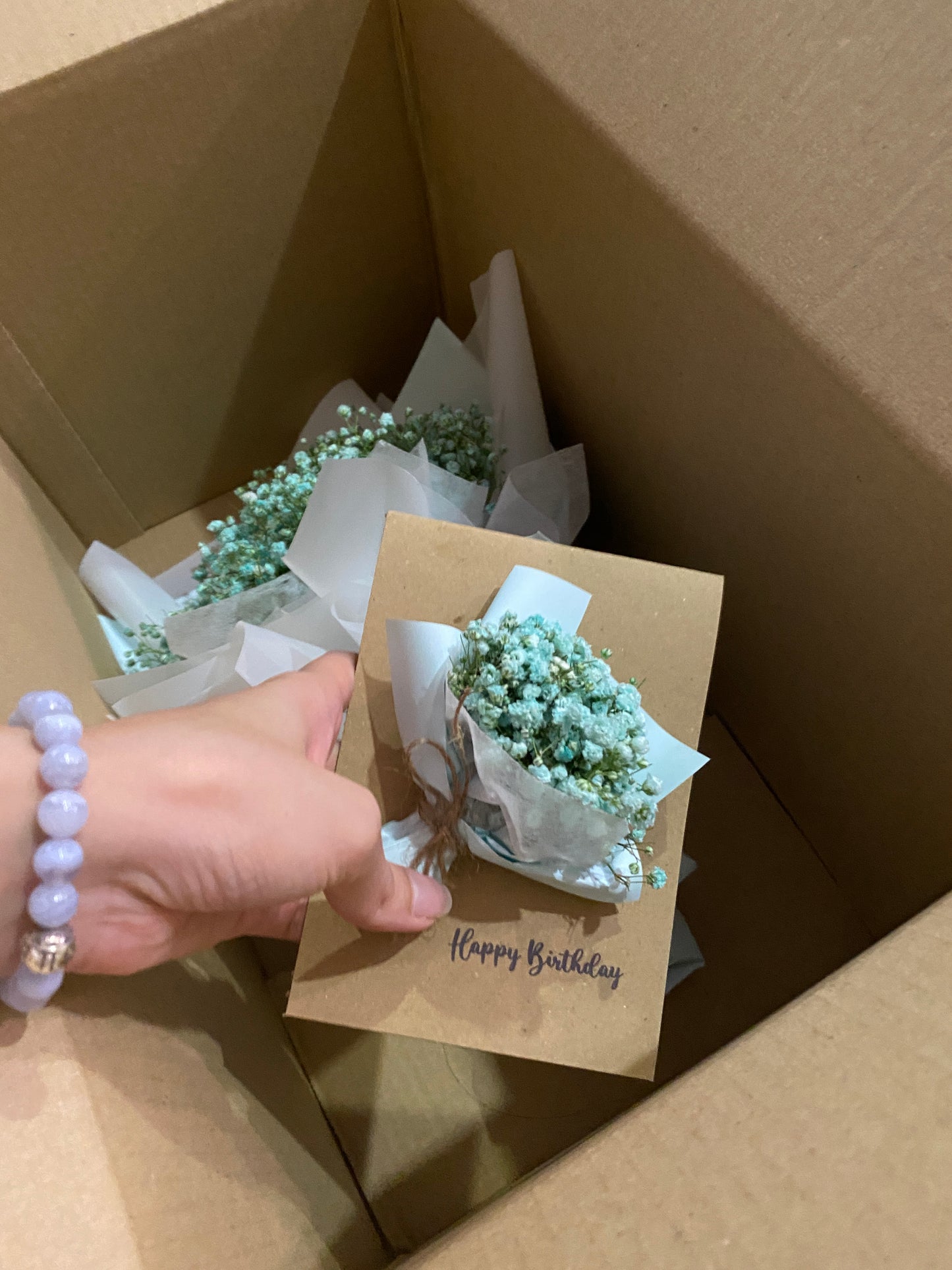 Tifanny Blue Dreams In Bloom - Baby Breath Bouquet