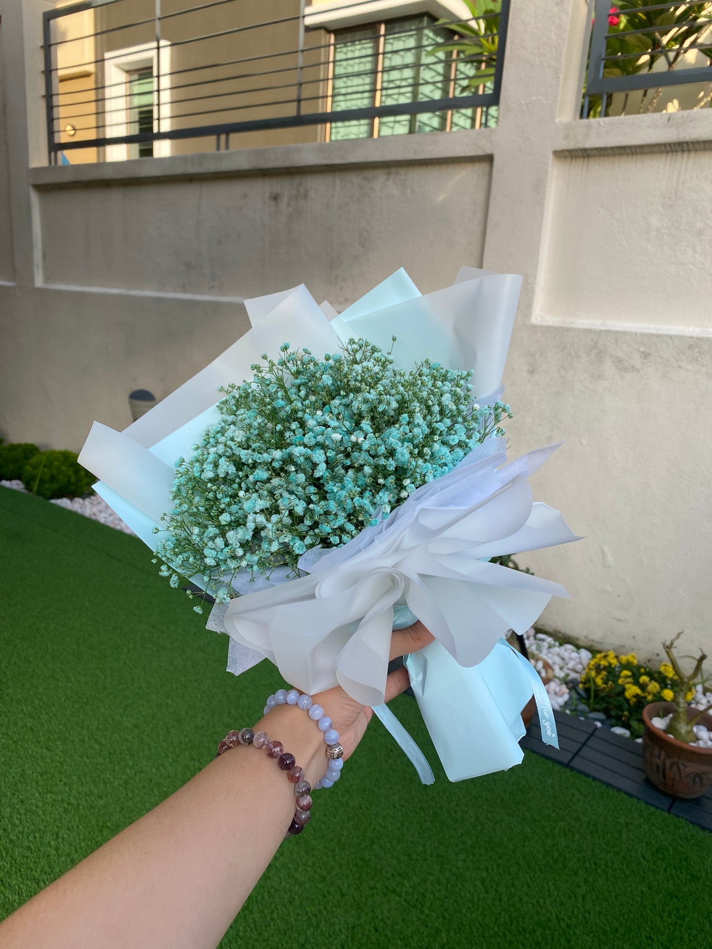 Tifanny Blue Dreams In Bloom - Baby Breath Bouquet
